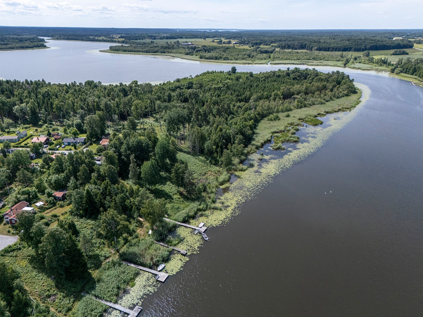 Hyndevadsån winding through the landscape